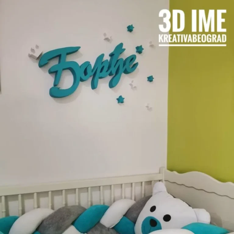 Personalizovano 3D ime od stirodura – Kreativa