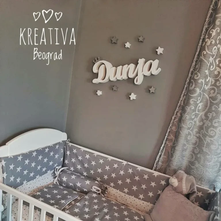 3D ime od stirodura za dečiju sobu