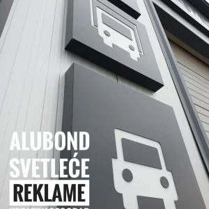Alubond svetleća reklama sa natpisom i LED osvetljenjem
