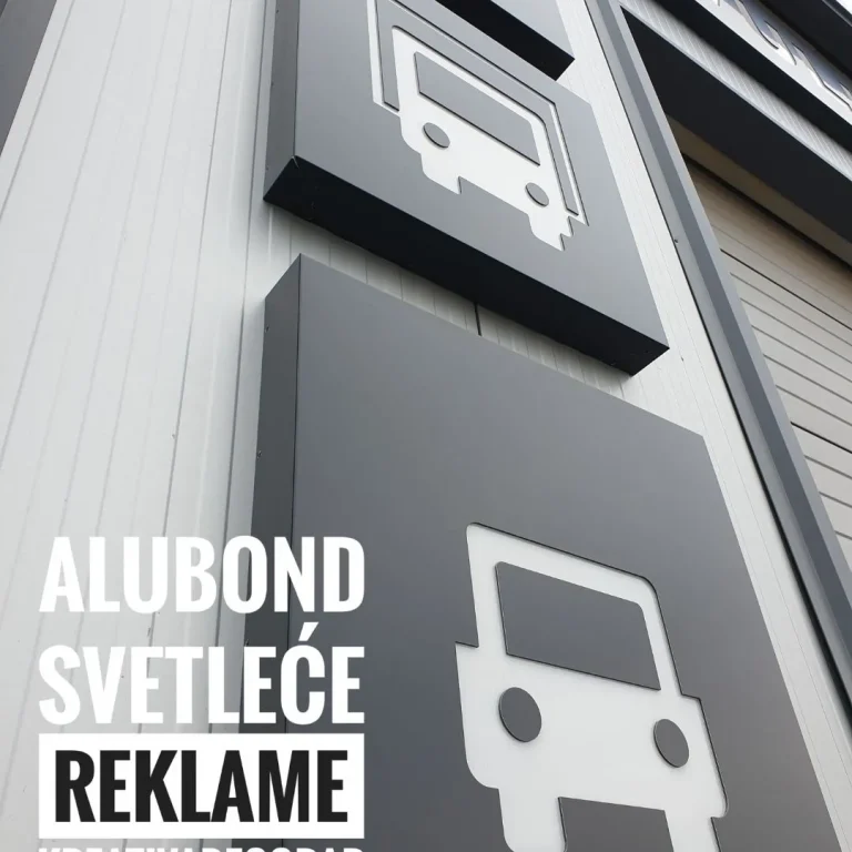 Alubond svetleća reklama sa natpisom i LED osvetljenjem